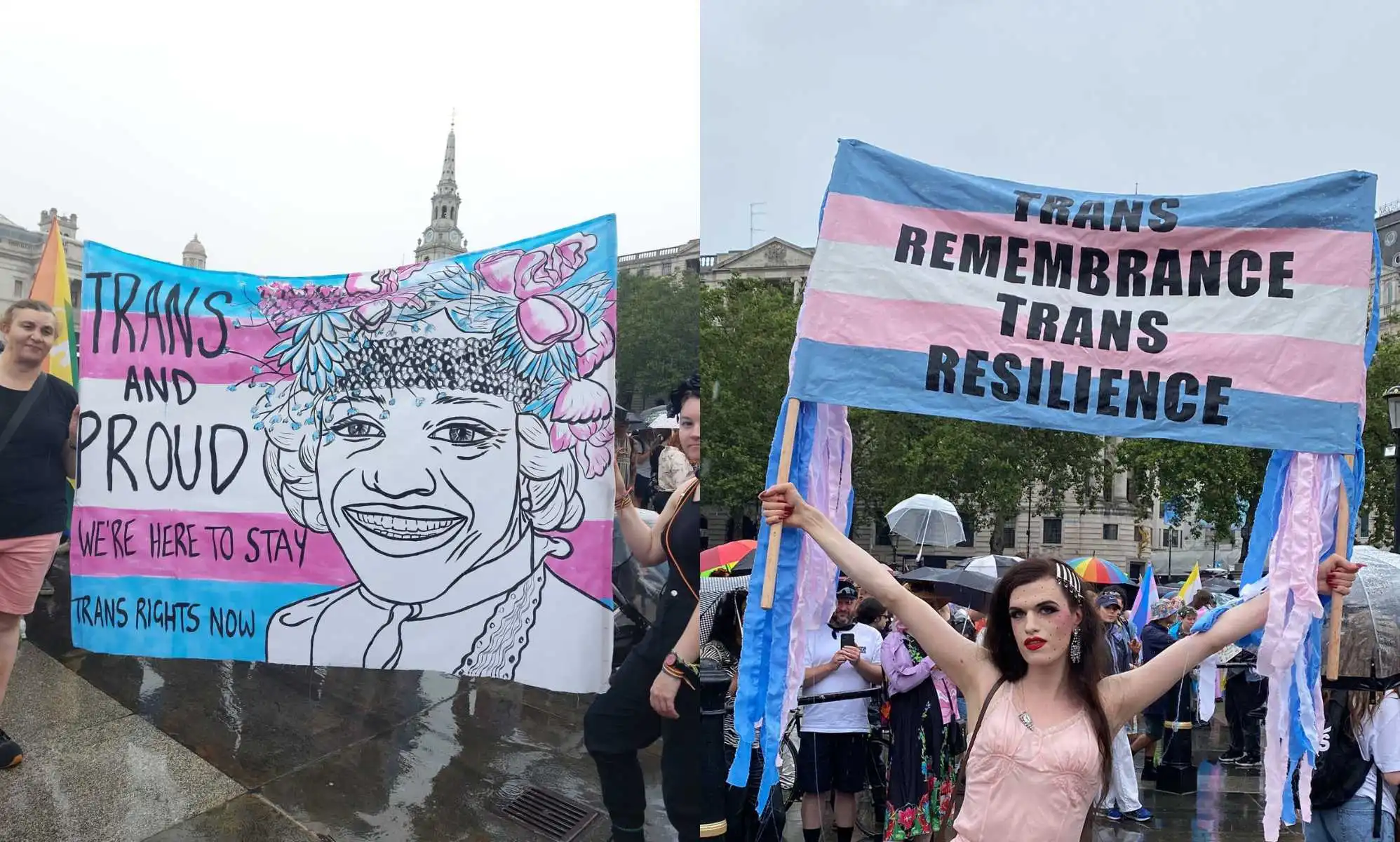Las pancartas más impactantes del Orgullo Trans+ de Londres