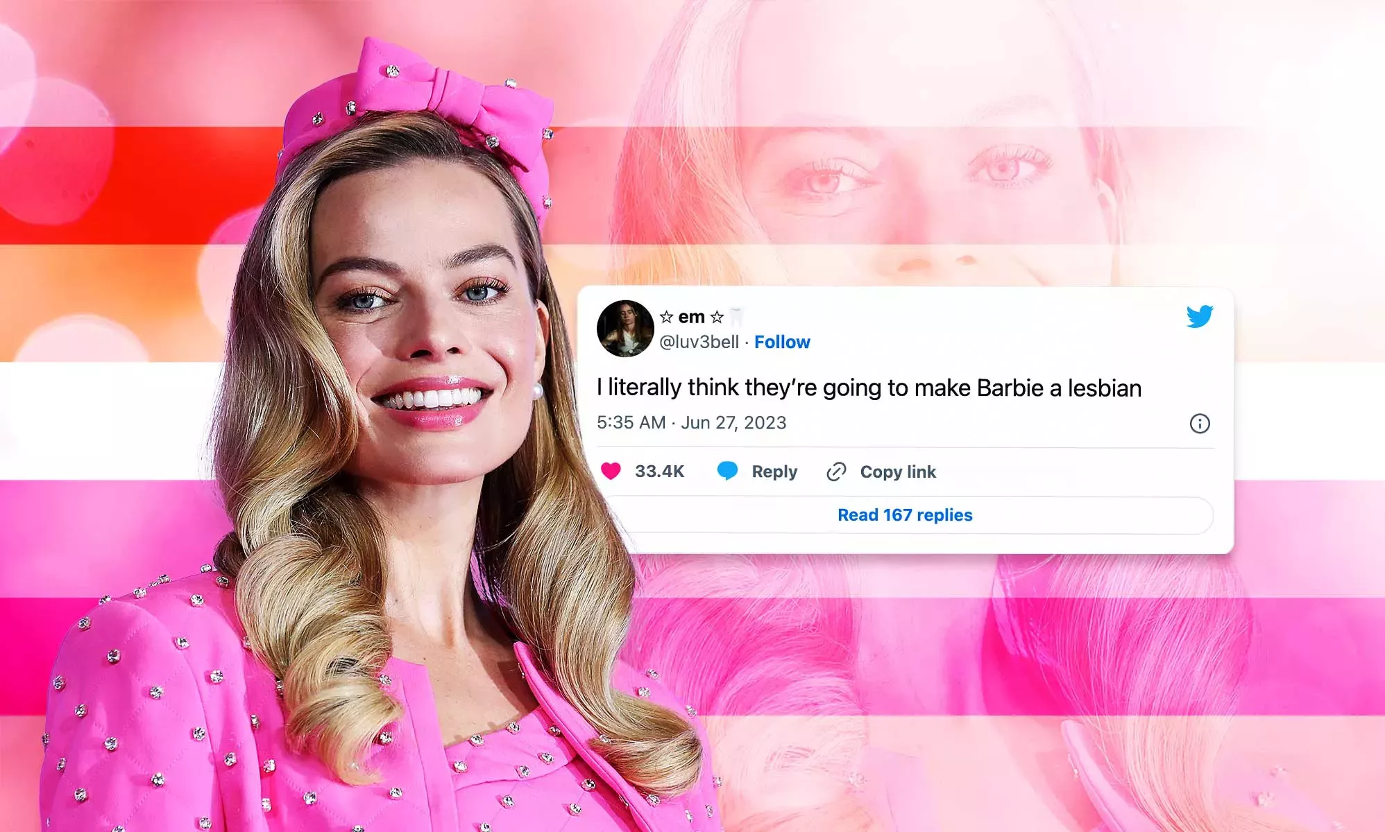 Los fans de Barbie están convencidos de que el personaje de Margot Robbie es lesbiana en la nueva película.