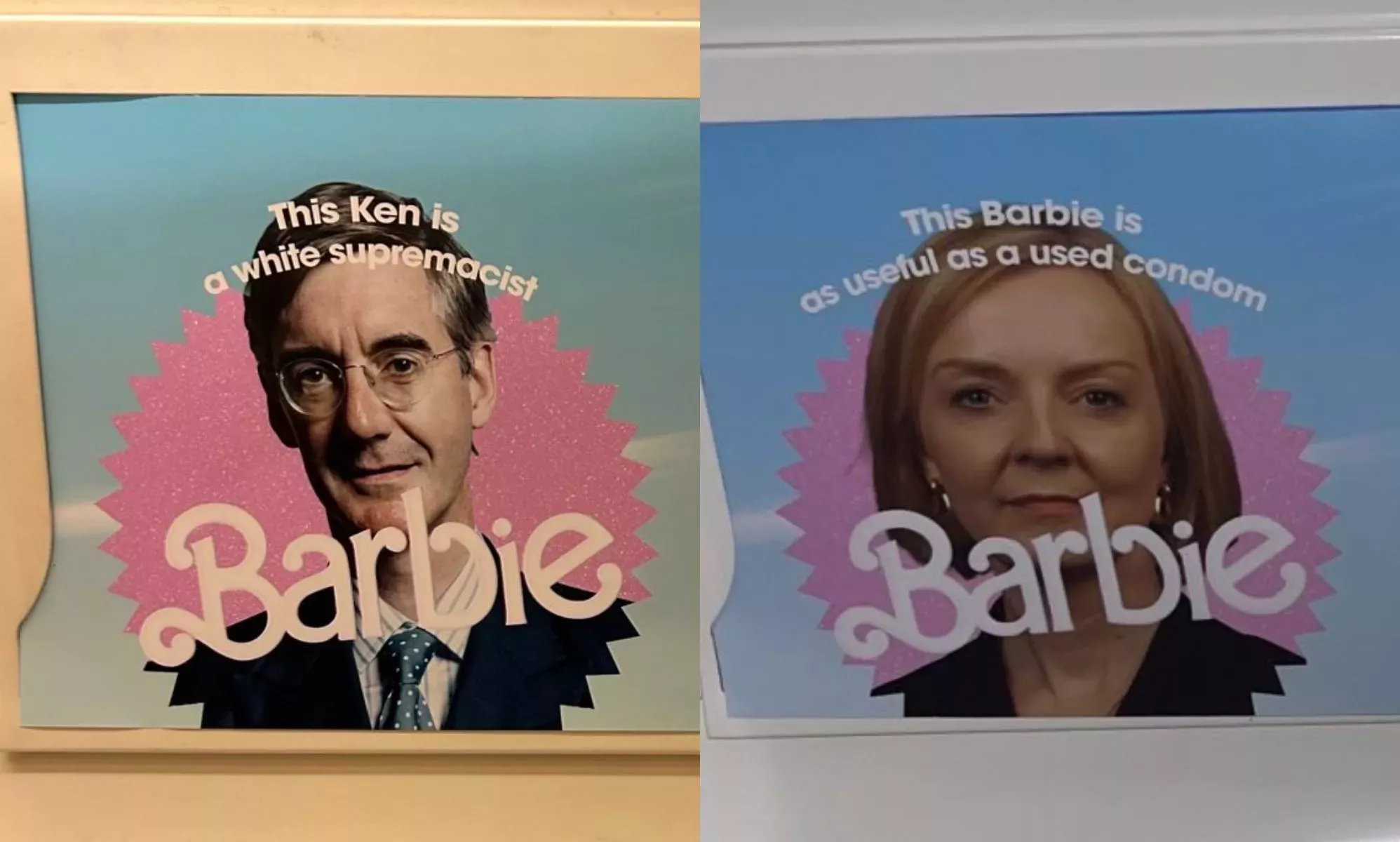 Nuevos anuncios de Barbie contra los conservadores en Londres: