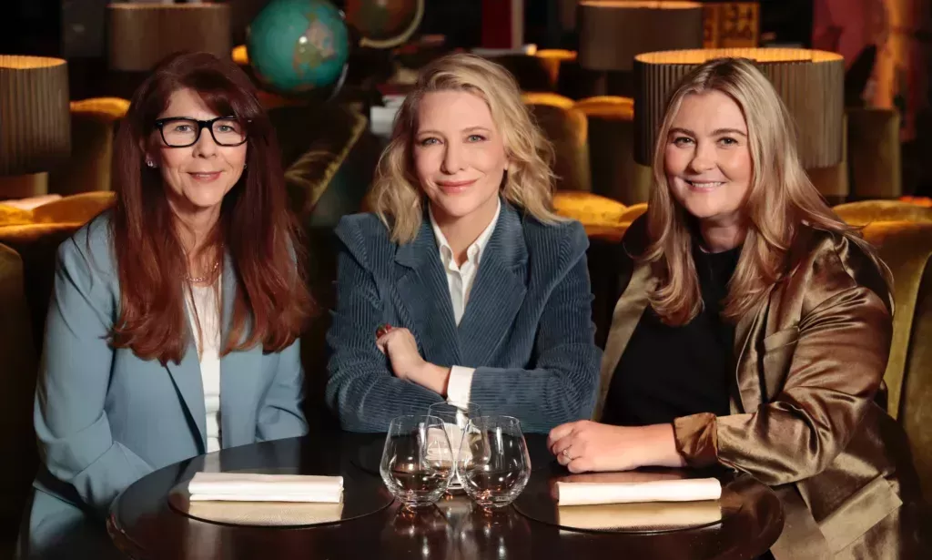 Dr. Stacy Smith, Cate Blanchett and Producer Coco Francini.