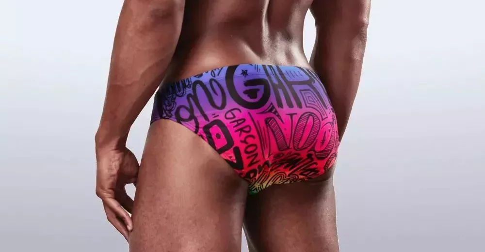 A model wears Garcon swimwear