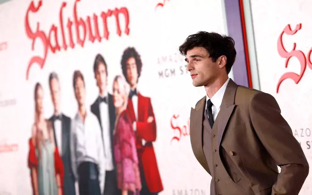 Jacob Elordi attends the Los Angeles Premiere Of "Saltburn" (Photo by Frazer 
