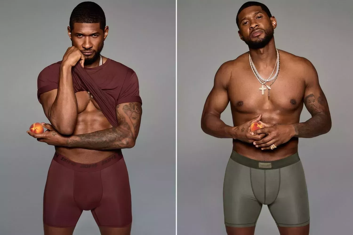 Usher enloquece a sus fans en la Super Bowl al desnudarse para una sesión de fotos de Skims