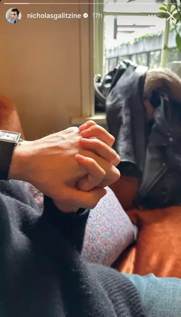 A photo from Nicholas Galitzine's Instagram Stories.