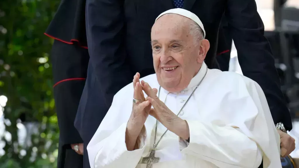 Pope Francis presides over the meeting ‘Arena of Peace’ at the Verona's Arena on May 18, 2024 in Verona, Italy