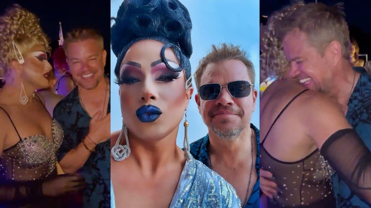 Matt Damon fue a un espectáculo drag y subió la fiesta con las reinas