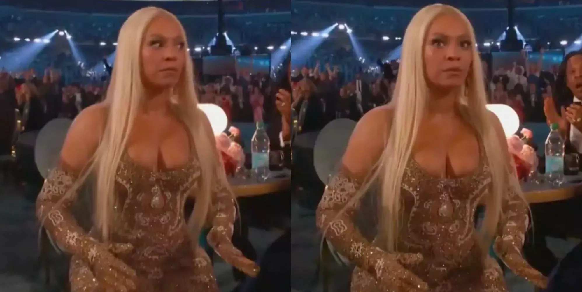 La reacción de Beyoncé al ganar Mejor Álbum de Country en los Grammy 2025 se vuelve un meme instantáneo