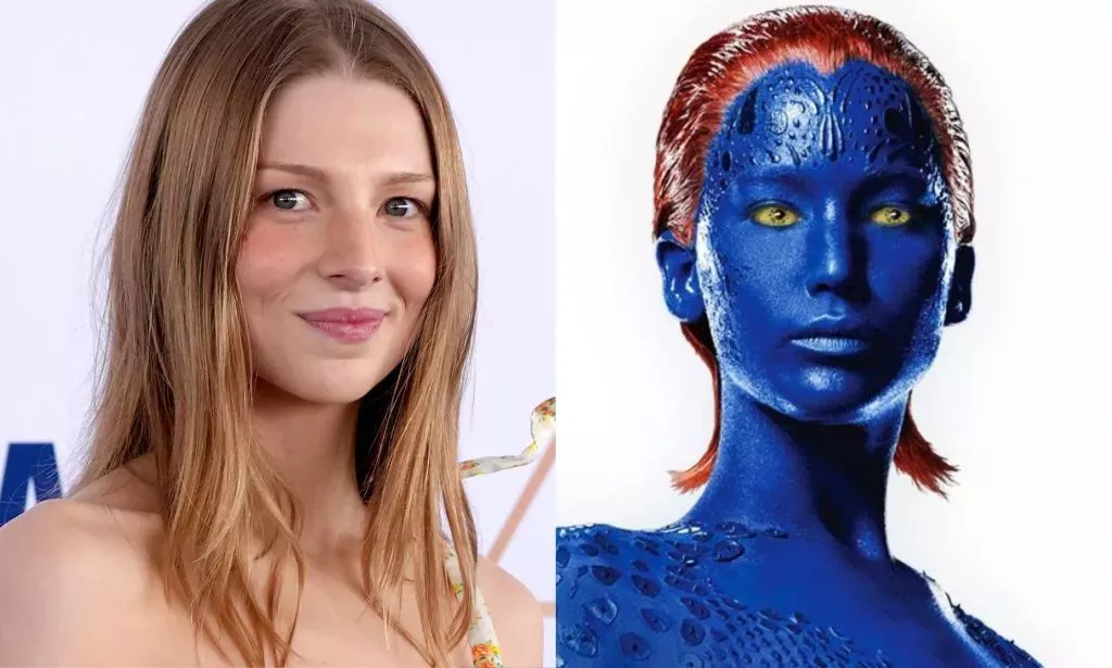 Hunter Schafer junto a Mystique.