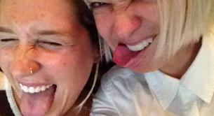 Sia se fotografia con Ke$ha en el estudio