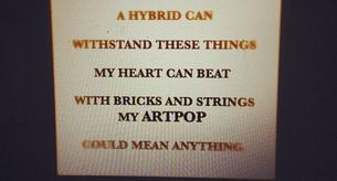 Lady Gaga comparte nuevas lyrics de ARTPOP