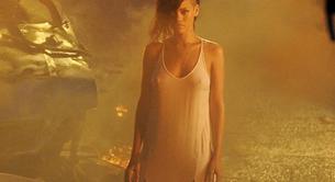 Rihanna enseña tetas mientras rueda el vídeo de 'Diamonds'