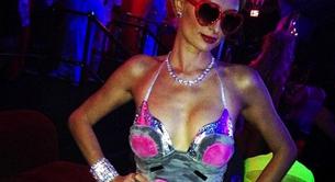 Paris Hilton, disfrazada de Miley Cyrus en Halloween