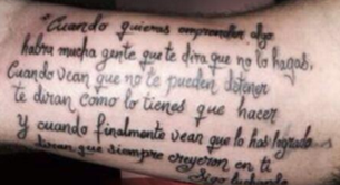 La letra del nuevo tatuaje de Kiko Rivera