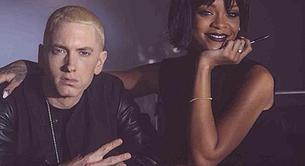 Rihanna y Eminem en el behind the scenes de 'Monster'