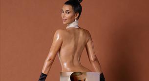 Kim Kardashian desnuda su enorme culo en Paper