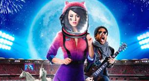 Katy Perry y Lenny Kravitz juntos en el póster de la Super Bowl