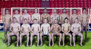 El equipo de fútbol de Darlington, totalmente desnudo para una revista