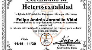 Una iglesia vende un "certificado de heterosexualidad"