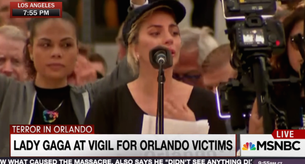 Lady Gaga, en el homenaje a las víctimas de Orlando
