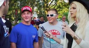 Una drag queen se cuela en un discurso de Donald Trump