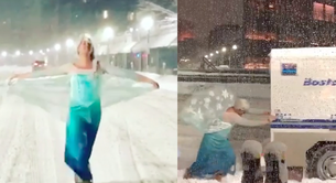 El viral de una drag queen 'Frozen' empujando un camión