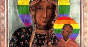 Activista detenida por la policía por imágenes de la Virgen María LGBT